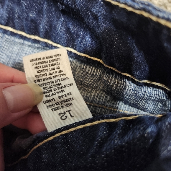 American Eagle Outfitters Distressed Blue Mini Skirt - Picture 3 of 4